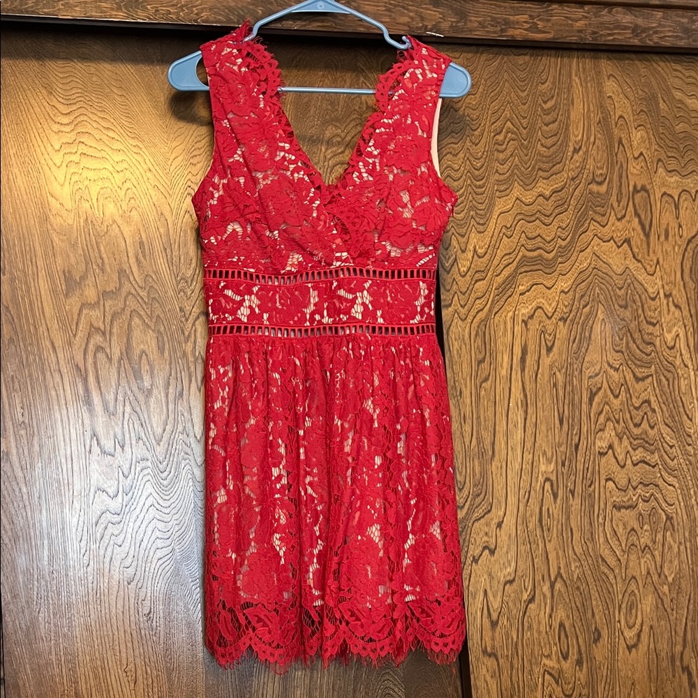Altar'd State Red Lace Dress